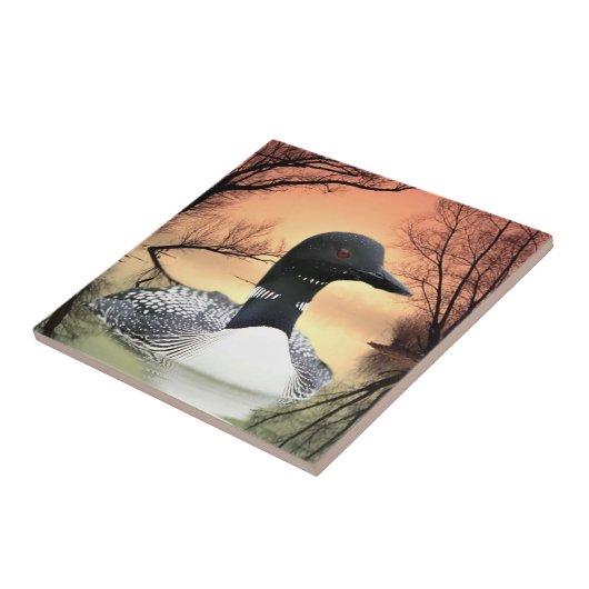 Loon Reflections Tegeltje (Zijkant)