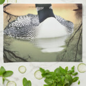 Loon Reflections Theedoek (Gevouwen)