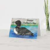 Loon-schildering Vaderdag Aquarel Meer Kaart (Voorkant)