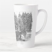 Loon spreidt zijn vleugels latte Mok (Rechts)