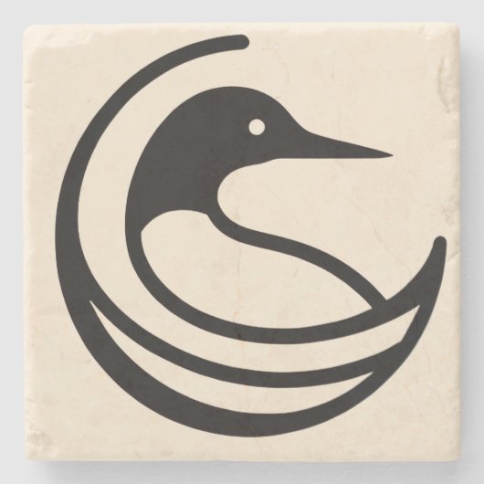 Loon Stenen Onderzetter (Voorkant)