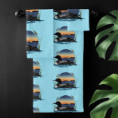 Loon Sunset Blue Bad Handdoek