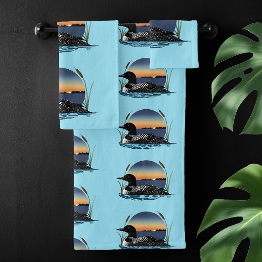 Loon Sunset Blue Bad Handdoek