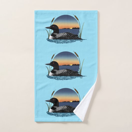 Loon Sunset Blue Bad Handdoek (Handdoek)