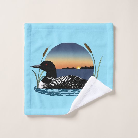 Loon Sunset Blue Bad Handdoek (Wasdoekje)