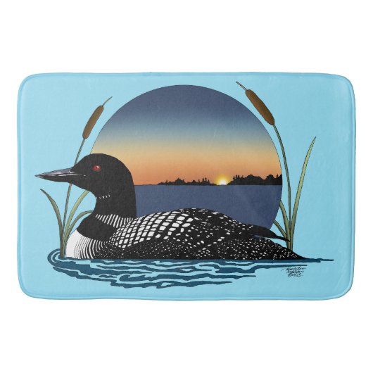 Loon Sunset Blue Badmat (Voorkant)