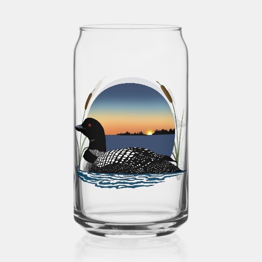 Loon Sunset Blue Blikvorm Glas (Voorkant)