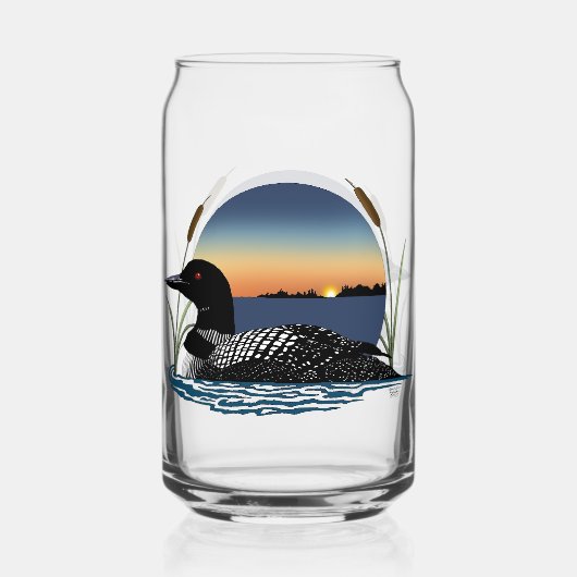 Loon Sunset Blue Blikvorm Glas (Achterkant)
