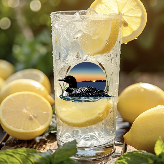 Loon Sunset Blue Glas