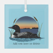 Loon Sunset Blue Glas Ornament (Voorkant)