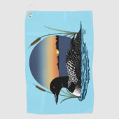 Loon Sunset Blue Golfhanddoek (Voorkant)