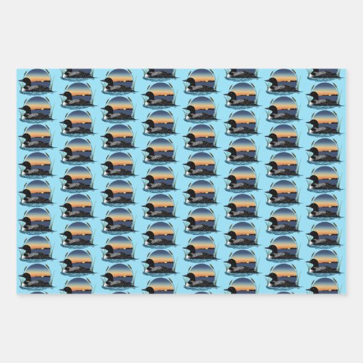 Loon Sunset Blue Inpakpapier Vel (Voorkant)