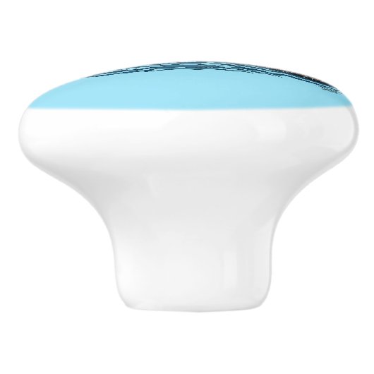 Loon Sunset Blue Keramische Knop (Zijkant)