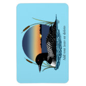 Loon Sunset Blue Magneet (Verticaal)