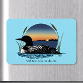 Loon Sunset Blue Magneet