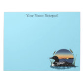 Loon Sunset Blue Notitieblok (Voorkant)