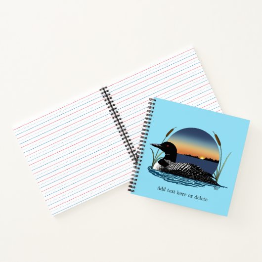 Loon Sunset Blue Notitieboek (Binnen)