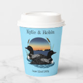 Loon Sunset Blue Papieren Bekers (Voorkant)