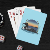 Loon Sunset Blue Pokerkaarten