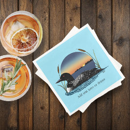 Loon Sunset Blue Servet