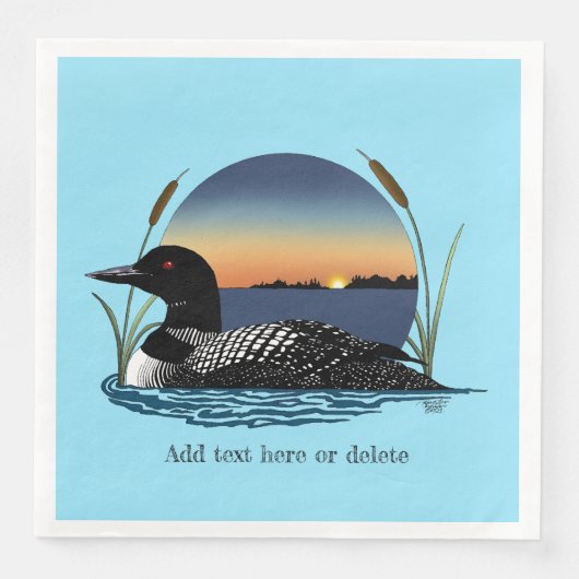 Loon Sunset Blue Servet (Voorkant)