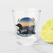 Loon Sunset Blue Shot Glas (Voorkant)
