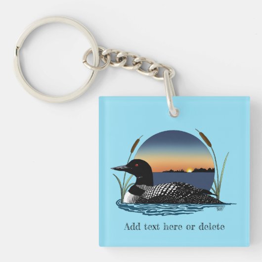 Loon Sunset Blue Sleutelhanger (Voorkant)