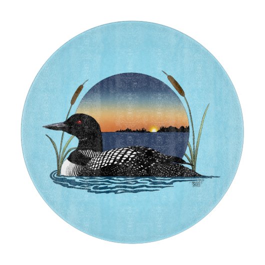 Loon Sunset Blue Snijplank (Voorkant)