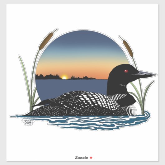 Loon Sunset Blue Sticker (Vel)