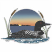 Loon Sunset Blue Sticker (Voorkant)