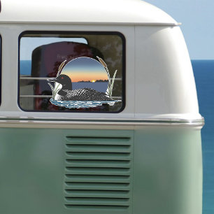 Loon Sunset Blue Sticker