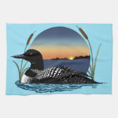 Loon Sunset Blue Theedoek (Horizontaal)