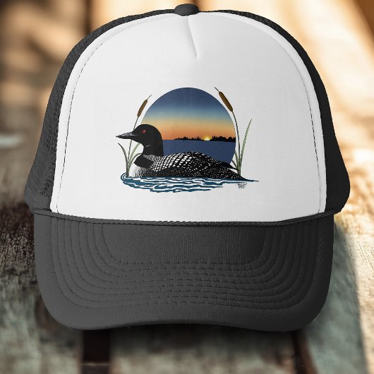 Loon Sunset Blue Trucker Pet