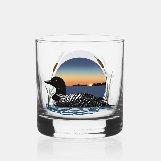 Loon Sunset Blue Whisky Glas (Achterkant)