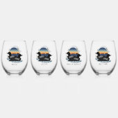 Loon Sunset Blue Wijnglas Zonder Voet (Voorkant)