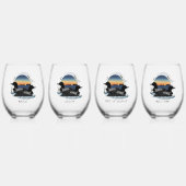 Loon Sunset Blue Wijnglas Zonder Voet (Achterkant)