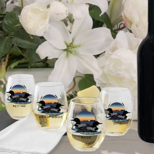 Loon Sunset Blue Wijnglas Zonder Voet