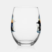Loon Sunset Blue Wijnglas Zonder Voet (Links)