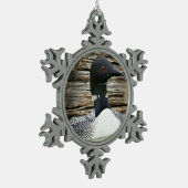 Loon Tin Sneeuwvlok Ornament (Links)