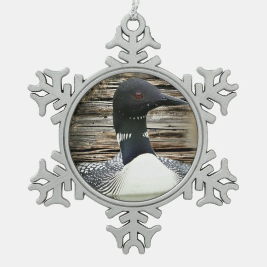 Loon Tin Sneeuwvlok Ornament (Voorkant)