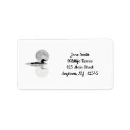 Loon Under Full Moon Address Labels