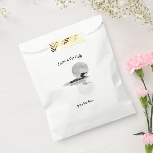 Loon Under Full Moon Bedankzakje (Gezegeld)