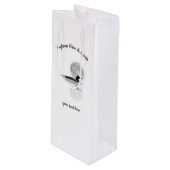 Loon Under Full Moon Wine Gift Bag Wijn Cadeautas (Voorkant Gekanteld)