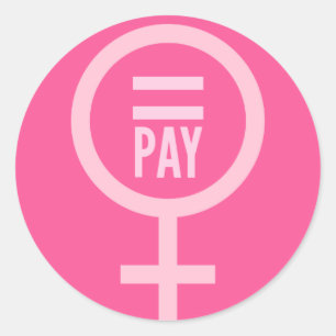 Loon van vrouwen ronde sticker