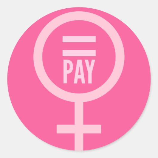 Loon van vrouwen ronde sticker (Voorkant)