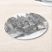 Loon Voorbereidingen voor de Takeoff Ronde Kartonnen Onderzetter (Gebogen)