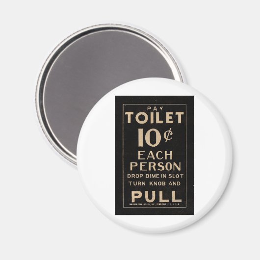  loon wc-teken in zwart magneet (Voorkant / Achterkant)