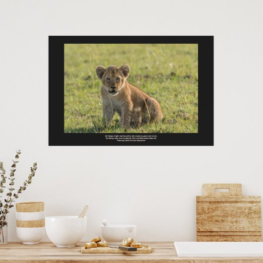 Loon-werkbalk in natuurlijke instellingen Personal Poster (Keuken)