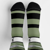 Loon Wide Stripe Monogrammed Sokken (Top)