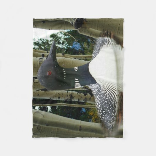Loon Wilderness Fleece Deken (Voorkant)